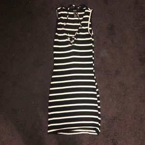 Striped Cotton Fitted Dress